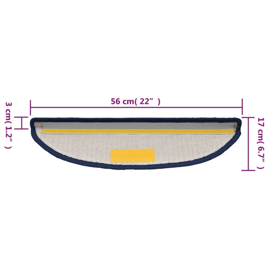 15 st Trapmatten 56x17x3 cm blauw 15 56 x 17 x 3 cm Blauw