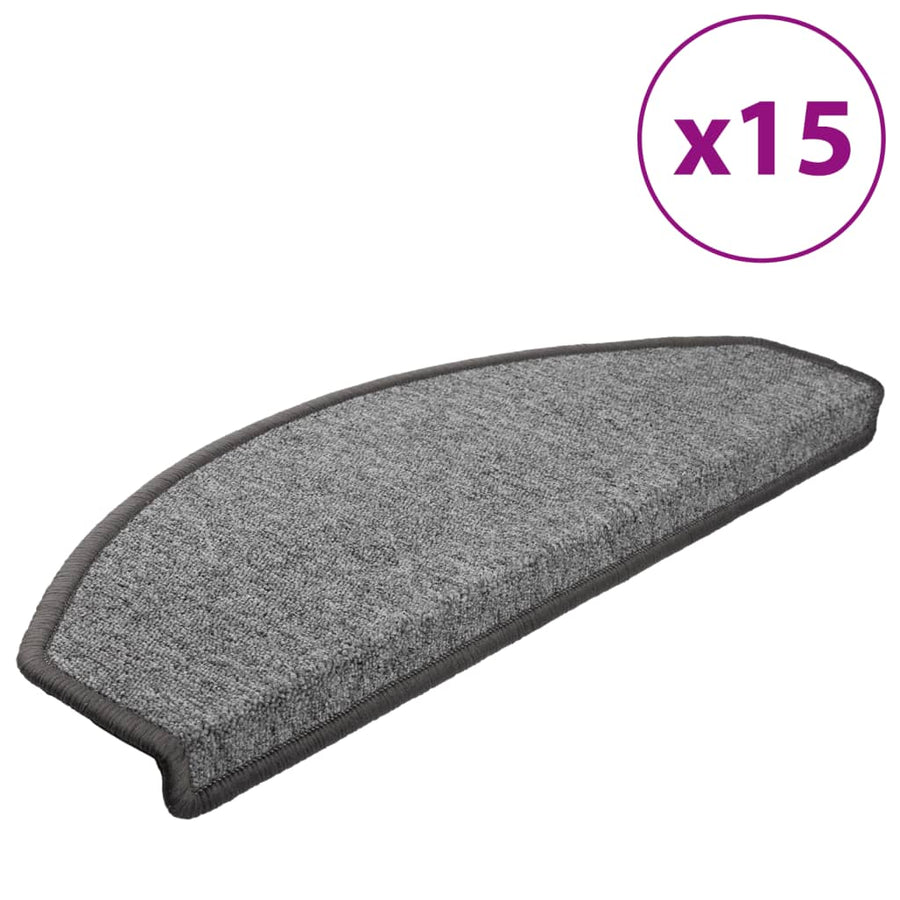 15 st Trapmatten 65x24x4 cm donkergrijs 15 65 x 24 x 4 cm Donkergrijs