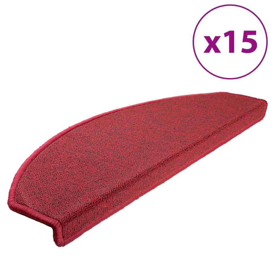 15 st Trapmatten 65x24x4 cm bordeauxrood 15 65 x 24 x 4 cm Bordeauxrood