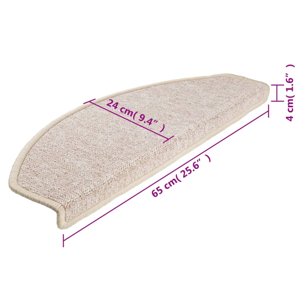 15 st Trapmatten 65x24x4 cm taupe 15 65 x 24 x 4 cm Taupe