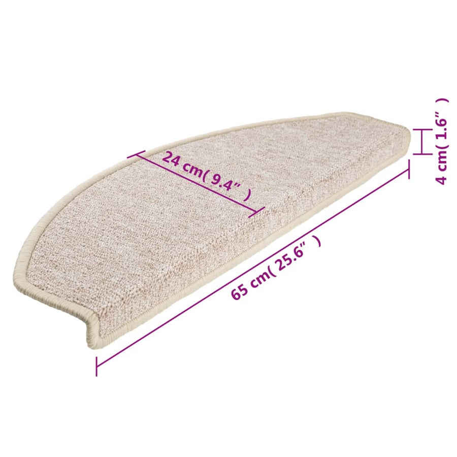 15 st Trapmatten 65x24x4 cm taupe 15 65 x 24 x 4 cm Taupe