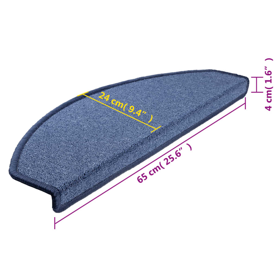15 st Trapmatten 65x24x4 cm blauw 15 65 x 24 x 4 cm Blauw
