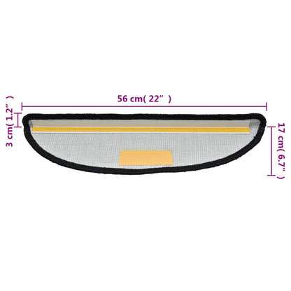 Trapmatten 15 st 56x17x3 cm zwart 15 56 x 17 x 3 cm Zwart