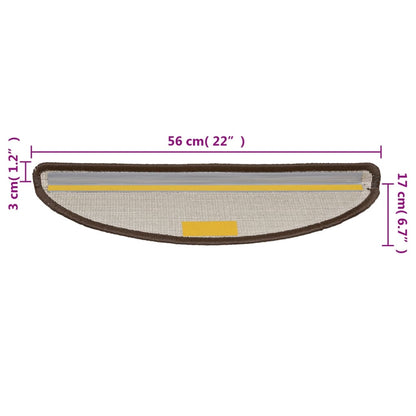 Trapmatten 15 st 56x17x3 cm bruin 15 56 x 17 x 3 cm Bruin