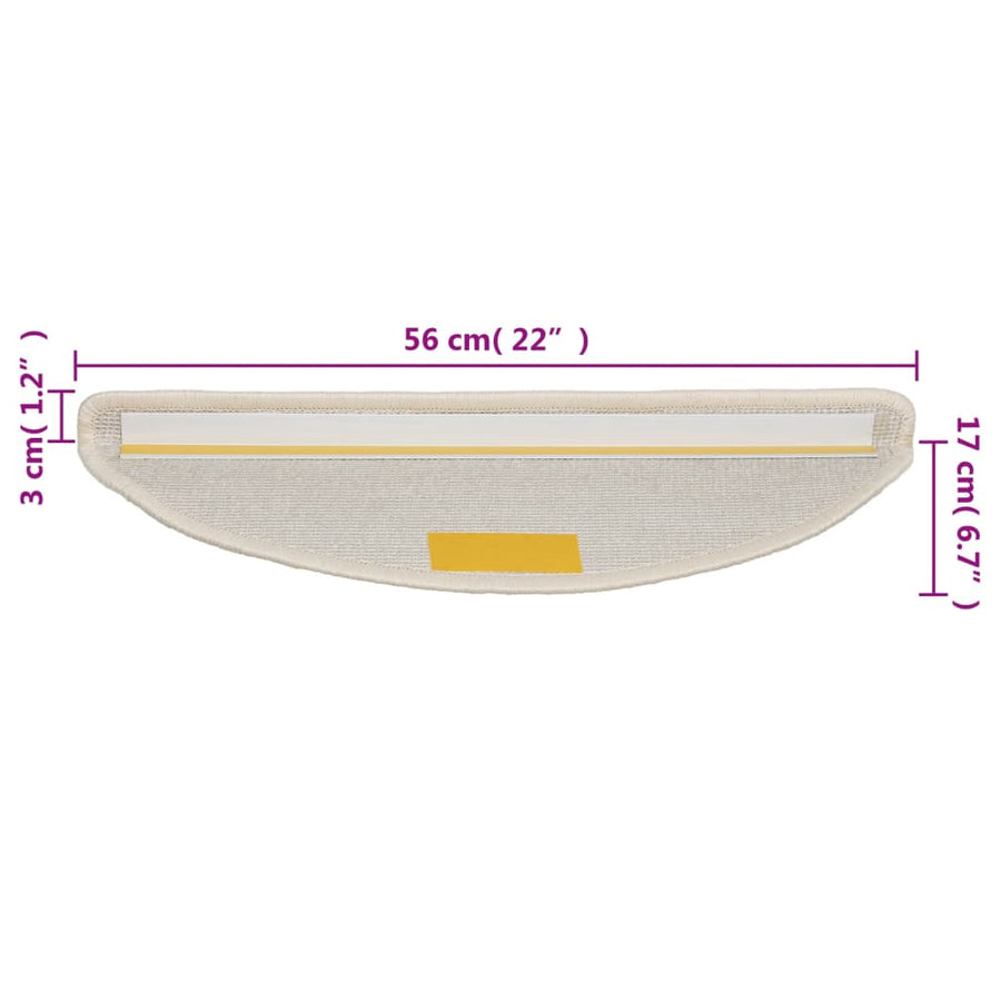 Trapmatten 15 st 56x17x3 cm wit 15 56 x 17 x 3 cm Wit