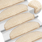 Stair Mats 15 pcs 65x21x4 cm Cream Semi-Circular Large