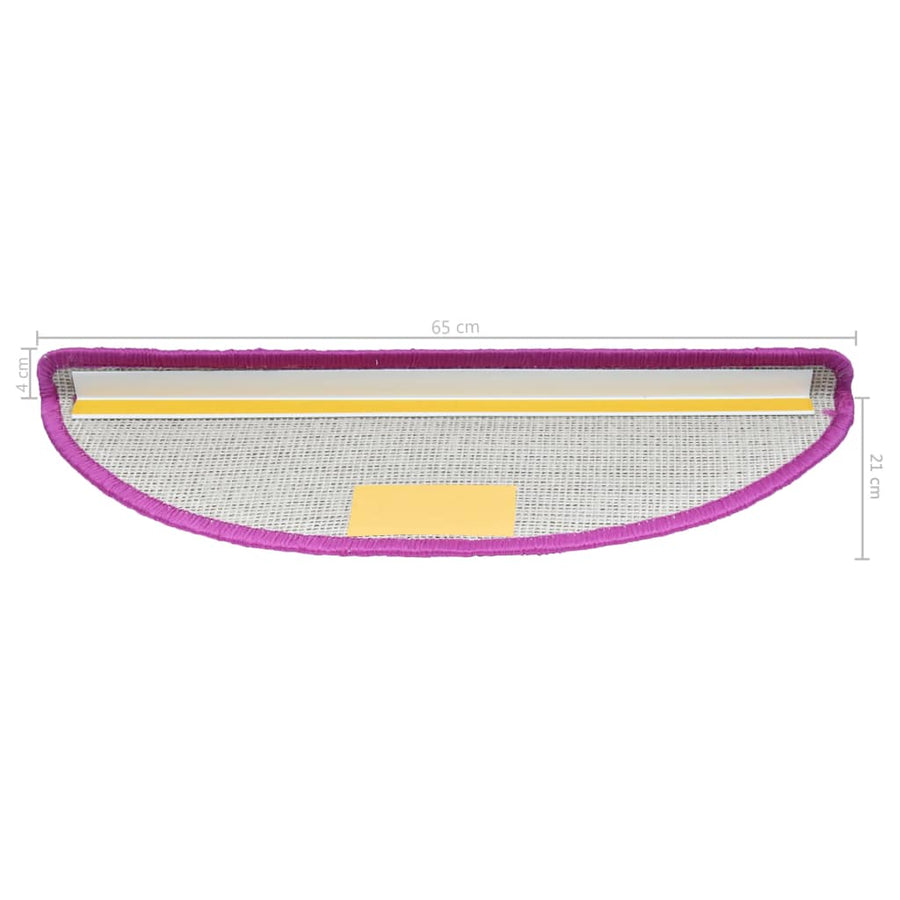 Trapmatten 15 St 65X21X4 Cm Violet 65 x 21 x 4 cm