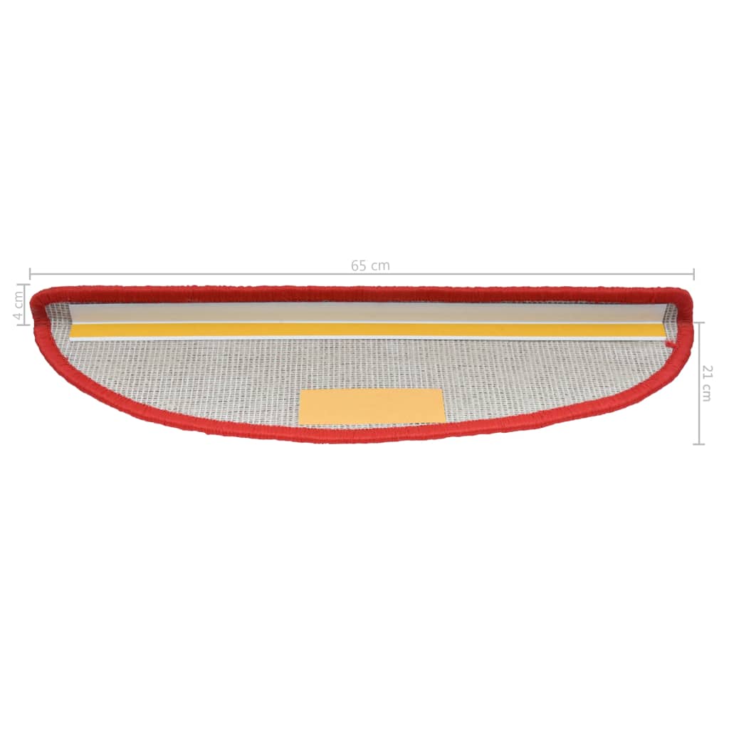 Trapmatten 15 st 65x21x4 cm rood 15 65 x 21 x 4 cm Rood