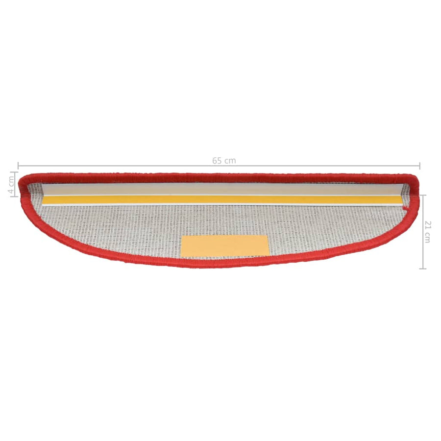 Trapmatten 15 st 65x21x4 cm rood 15 65 x 21 x 4 cm Rood