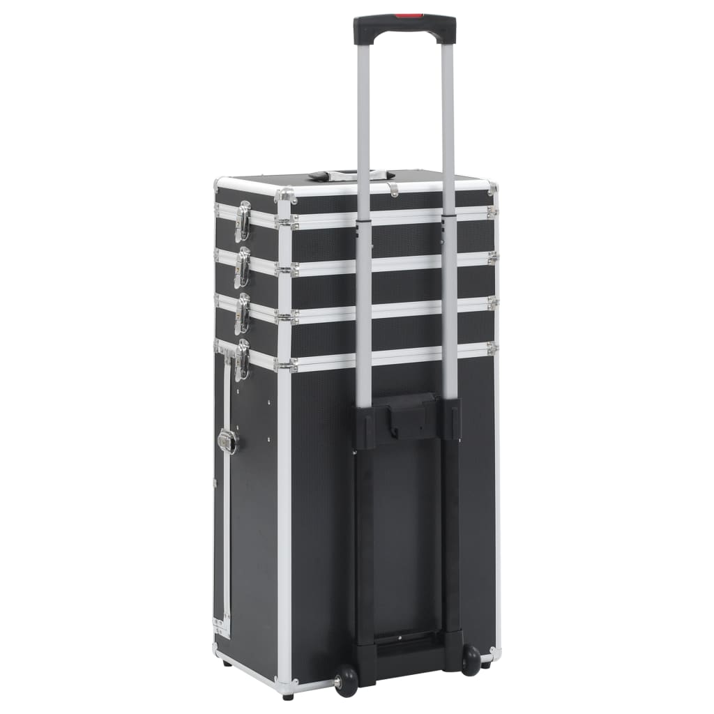 Make-up trolley aluminium zwart Zwart