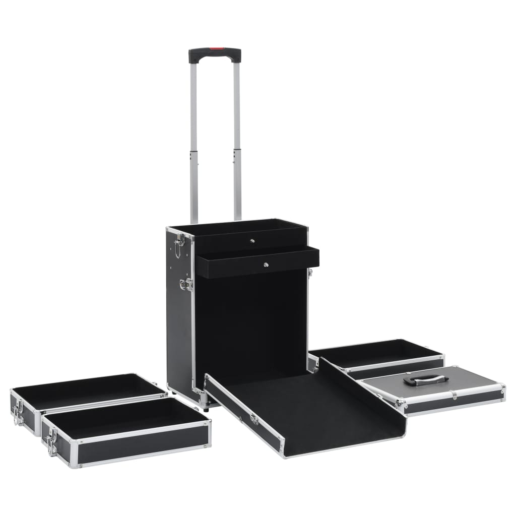 Make-up trolley aluminium zwart Zwart