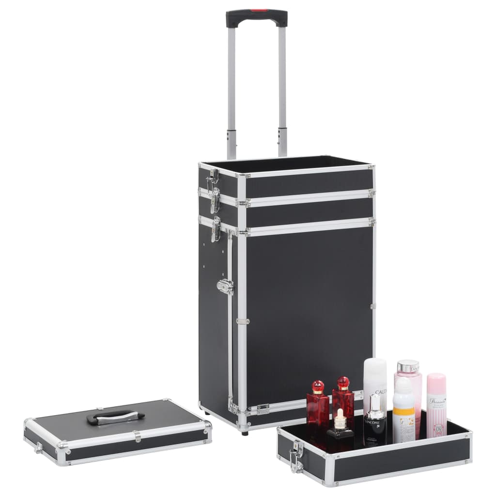 Make-up trolley aluminium zwart Zwart