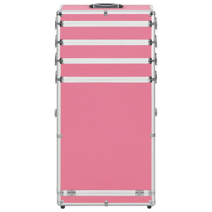 Make-Up Trolley Aluminium Roze