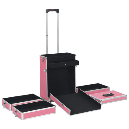 Make-Up Trolley Aluminium Roze