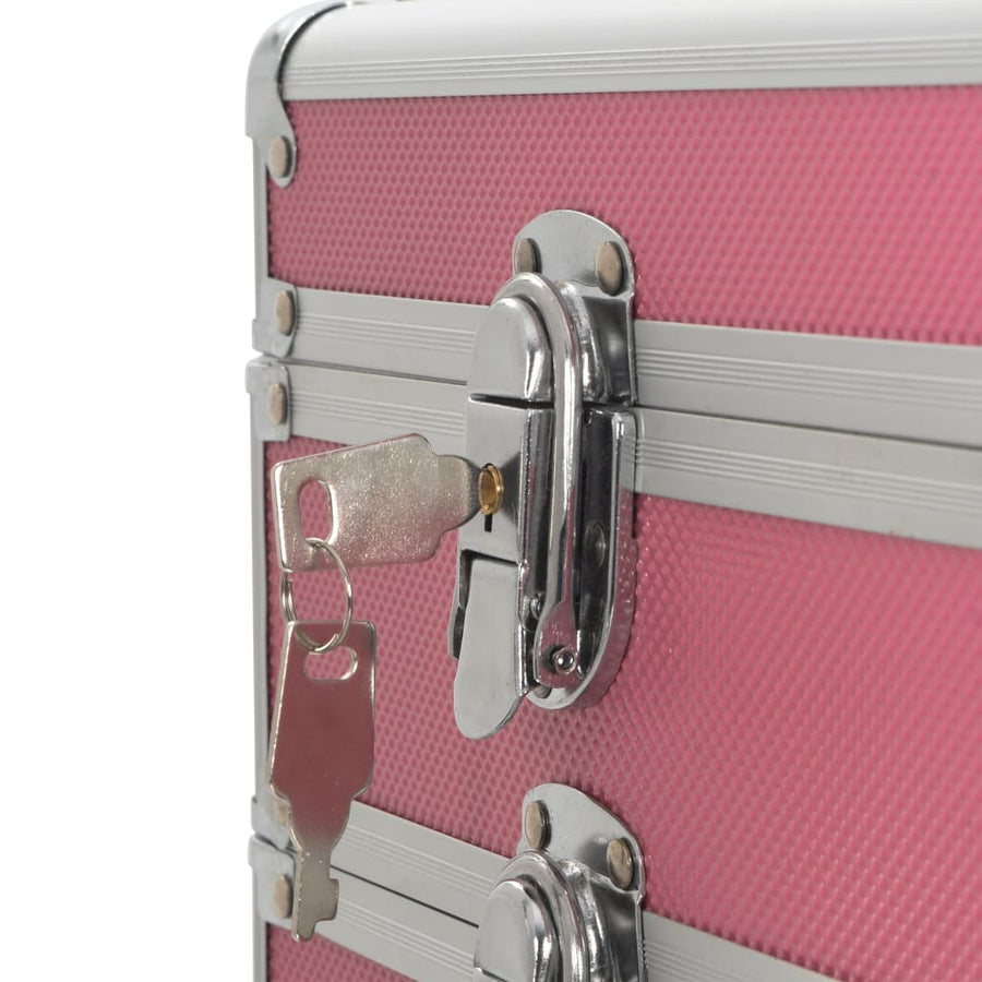 Make-Up Trolley Aluminium Roze