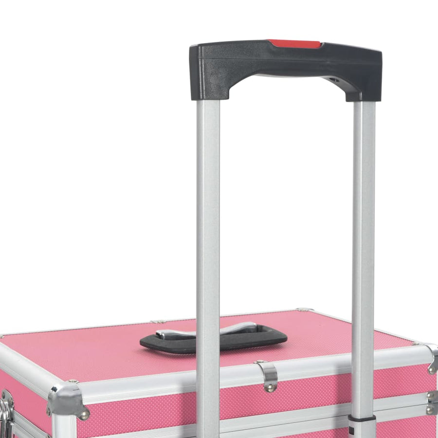 Make-Up Trolley Aluminium Roze