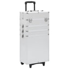 Make-up trolley 37x22x78 cm aluminium zilver