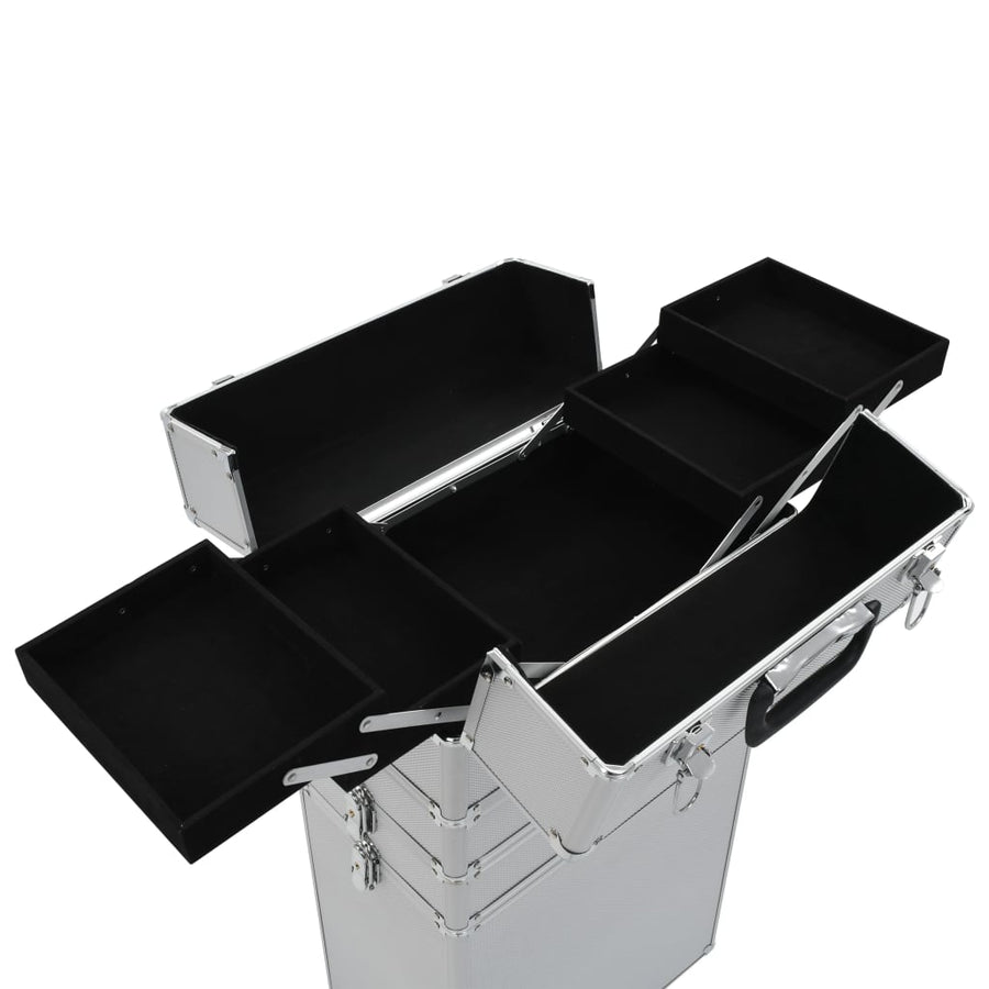 Make-Up Trolley Aluminium Zilverkleurig