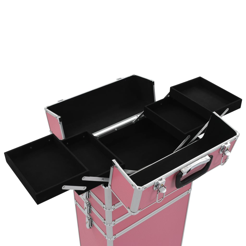 Make-up trolley aluminium roze Roze