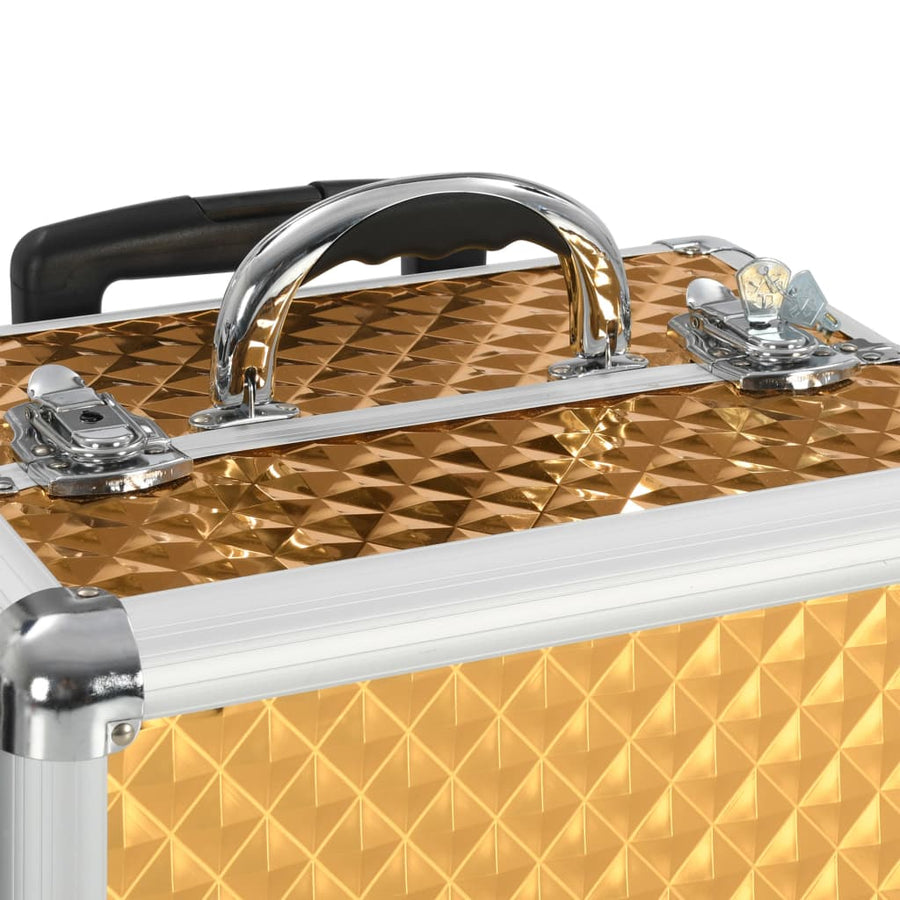 Make-Up Trolley 35X29X45 Cm Aluminium Goudkleurig