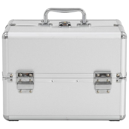 Make-Up Koffer 22X30X21 Cm Aluminium Kleurig Zilver
