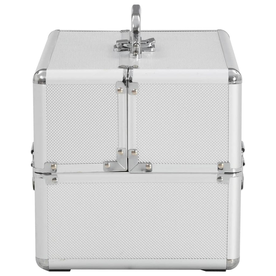 Make-Up Koffer 22X30X21 Cm Aluminium Kleurig Zilver