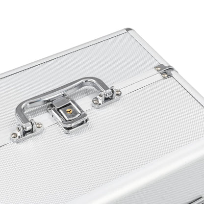 Make-Up Koffer 22X30X21 Cm Aluminium Kleurig Zilver