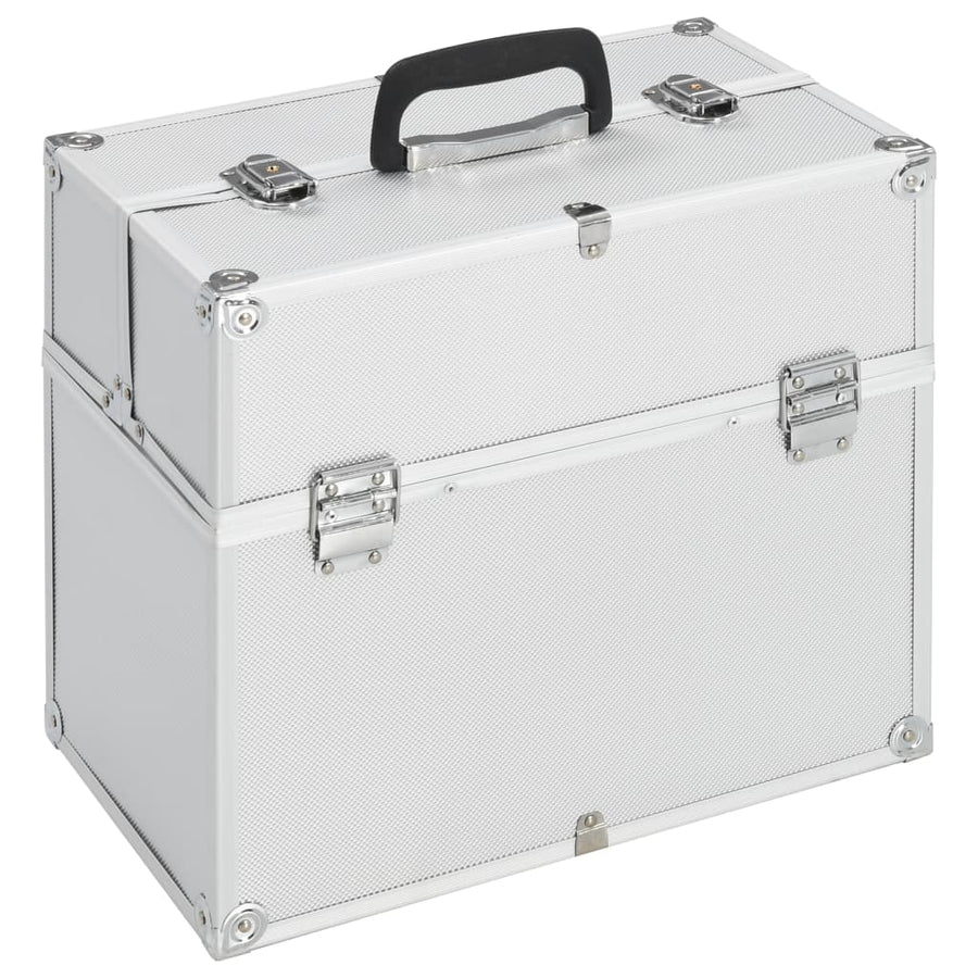 Make-Up Koffer 38X23X34 Cm Aluminium Kleurig Zilver