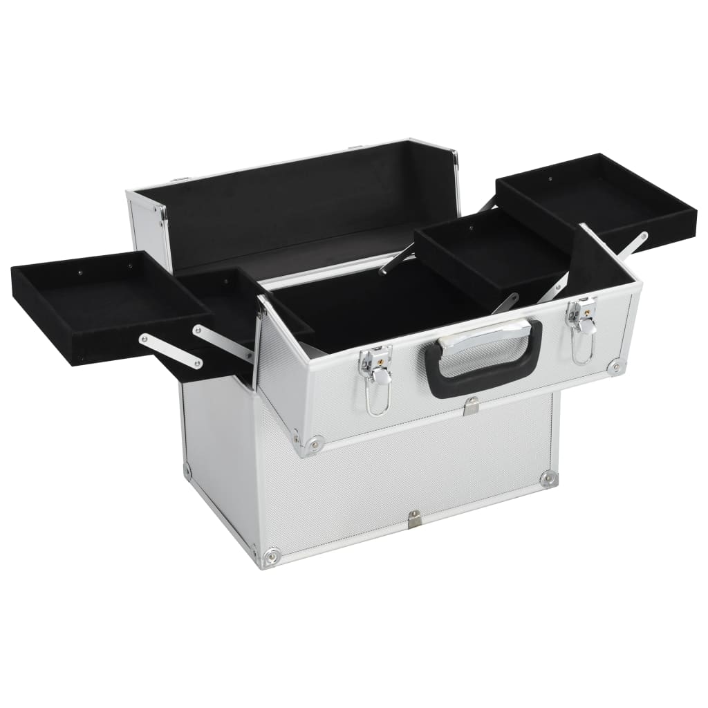 Make-Up Koffer 38X23X34 Cm Aluminium Kleurig Zilver