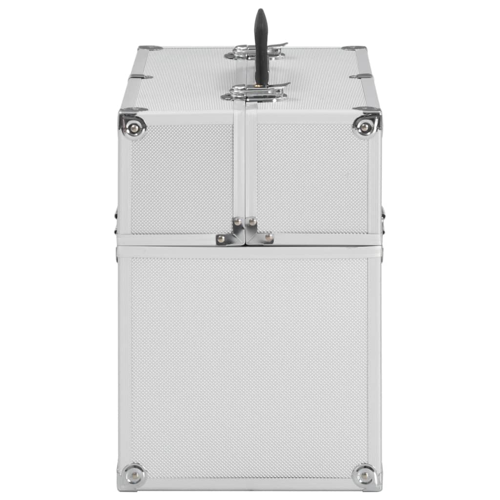 Make-Up Koffer 38X23X34 Cm Aluminium Kleurig Zilver