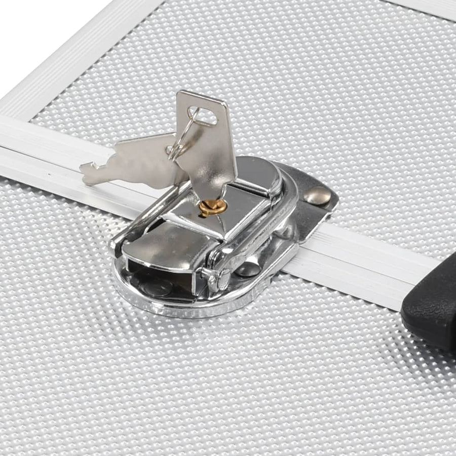 Make-Up Koffer 38X23X34 Cm Aluminium Kleurig Zilver