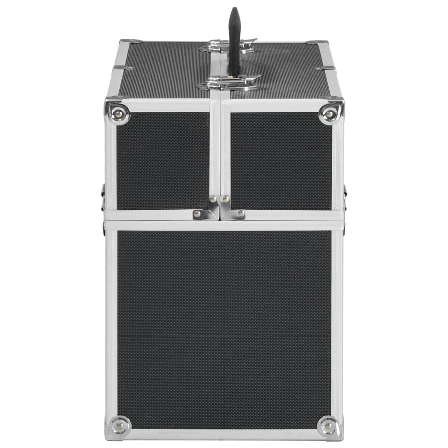 Make-up koffer 38x23x34 cm aluminium zwart Zwart