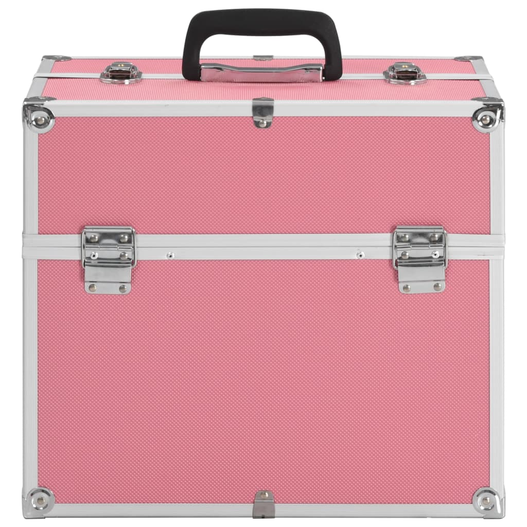 Make-Up Koffer 38X23X34 Cm Aluminium Roze