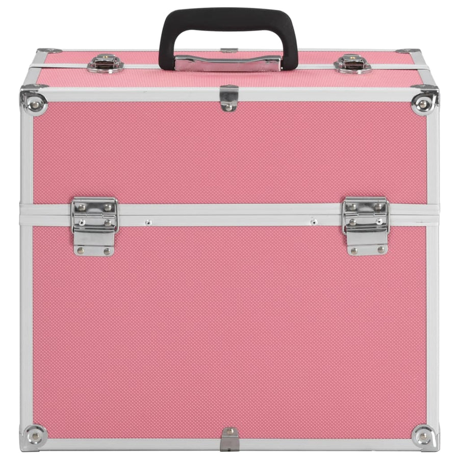 Make-Up Koffer 38X23X34 Cm Aluminium Roze
