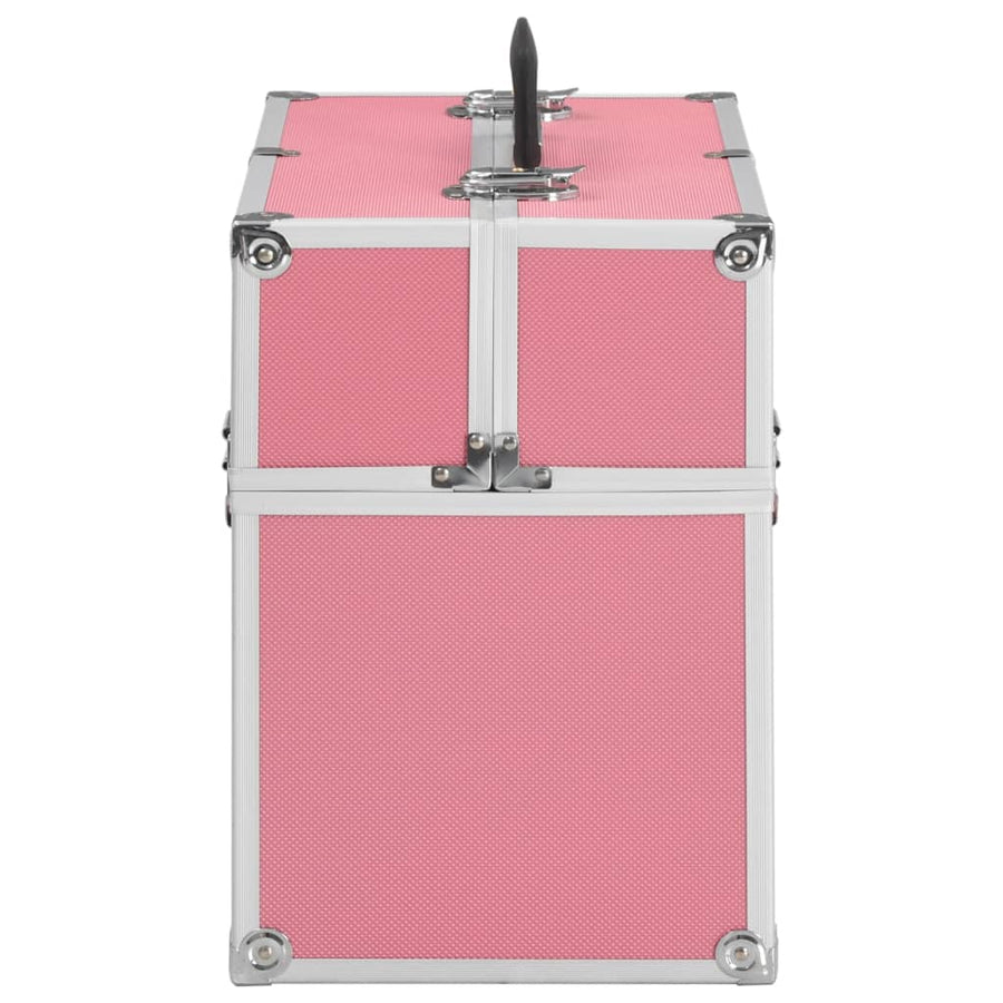 Make-Up Koffer 38X23X34 Cm Aluminium Roze