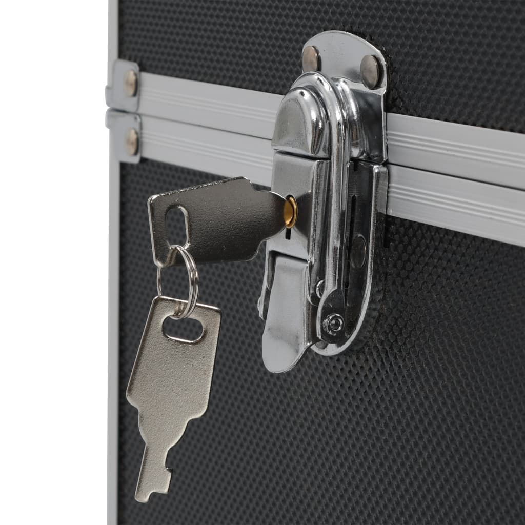 Make-Up Koffer 37X24X35 Cm Aluminium Zwart