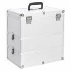 Make-up koffer 37x24x40 cm aluminium zilver