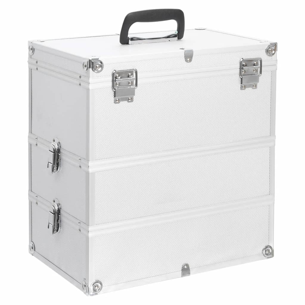 Make-Up Koffer 37X24X40 Cm Aluminium Kleurig Zilver