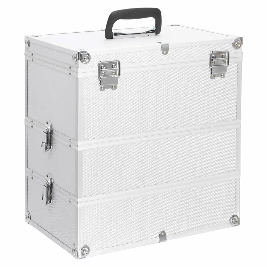 Make-Up Koffer 37X24X40 Cm Aluminium Kleurig Zilver