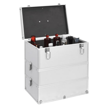 Make-Up Koffer 37X24X40 Cm Aluminium Kleurig Zilver