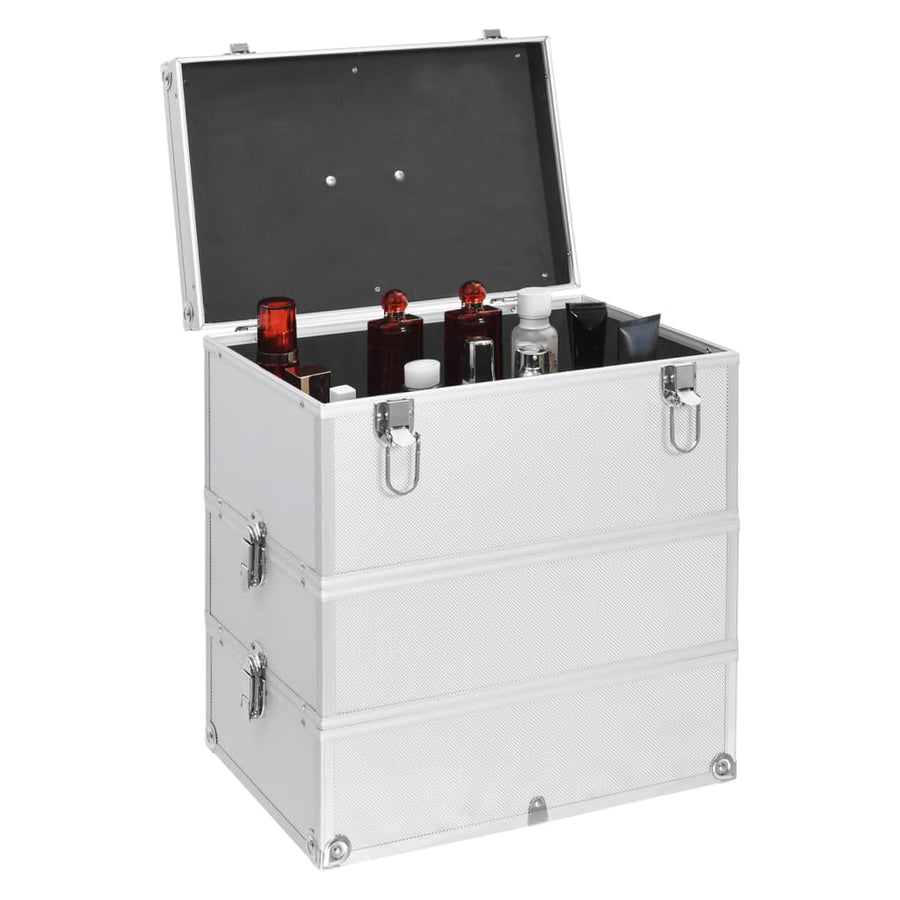 Make-Up Koffer 37X24X40 Cm Aluminium Kleurig Zilver