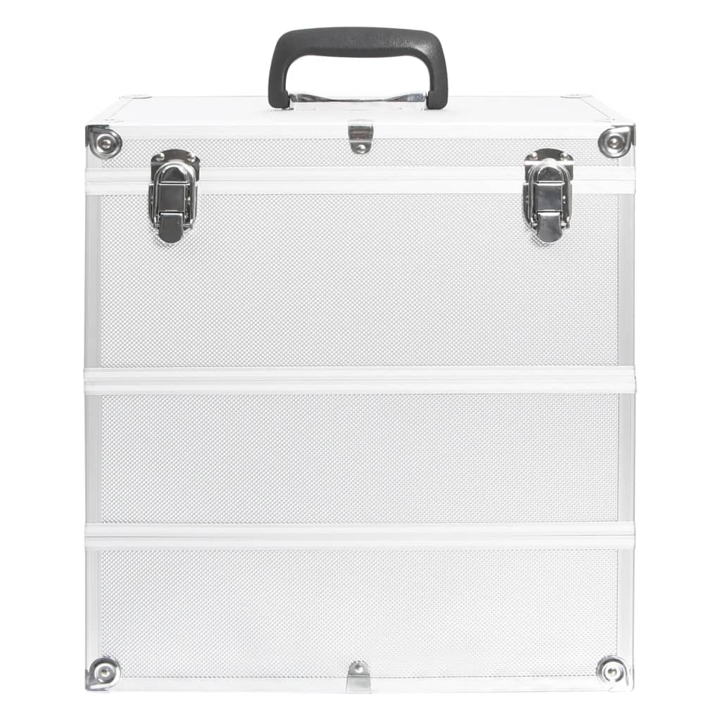 Make-Up Koffer 37X24X40 Cm Aluminium Kleurig Zilver