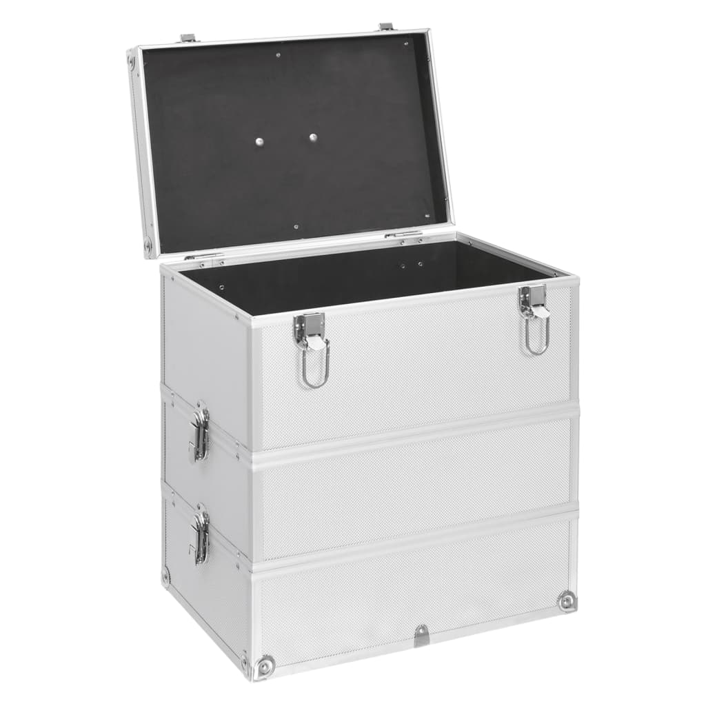 Make-Up Koffer 37X24X40 Cm Aluminium Kleurig Zilver