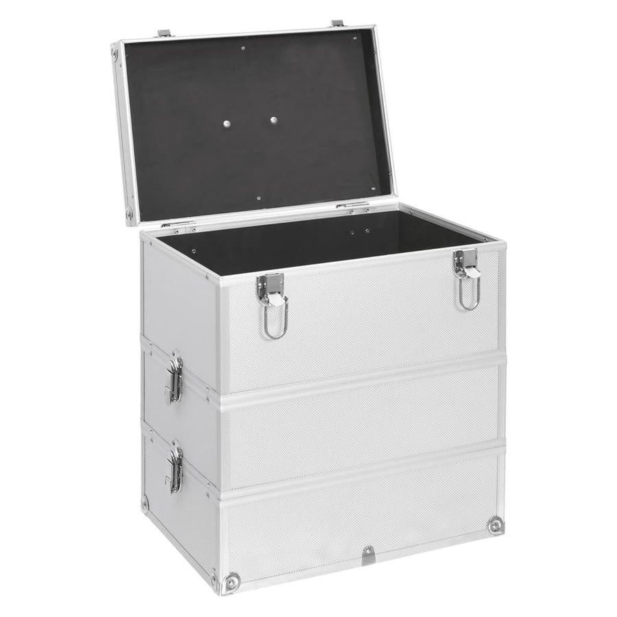 Make-Up Koffer 37X24X40 Cm Aluminium Kleurig Zilver