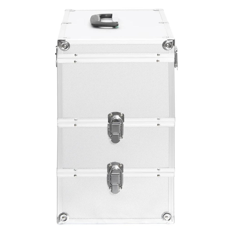 Make-Up Koffer 37X24X40 Cm Aluminium Kleurig Zilver