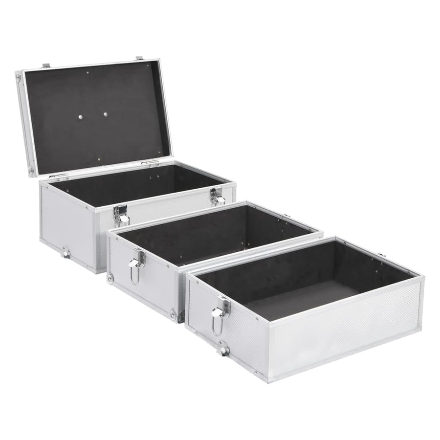 Make-Up Koffer 37X24X40 Cm Aluminium Kleurig Zilver