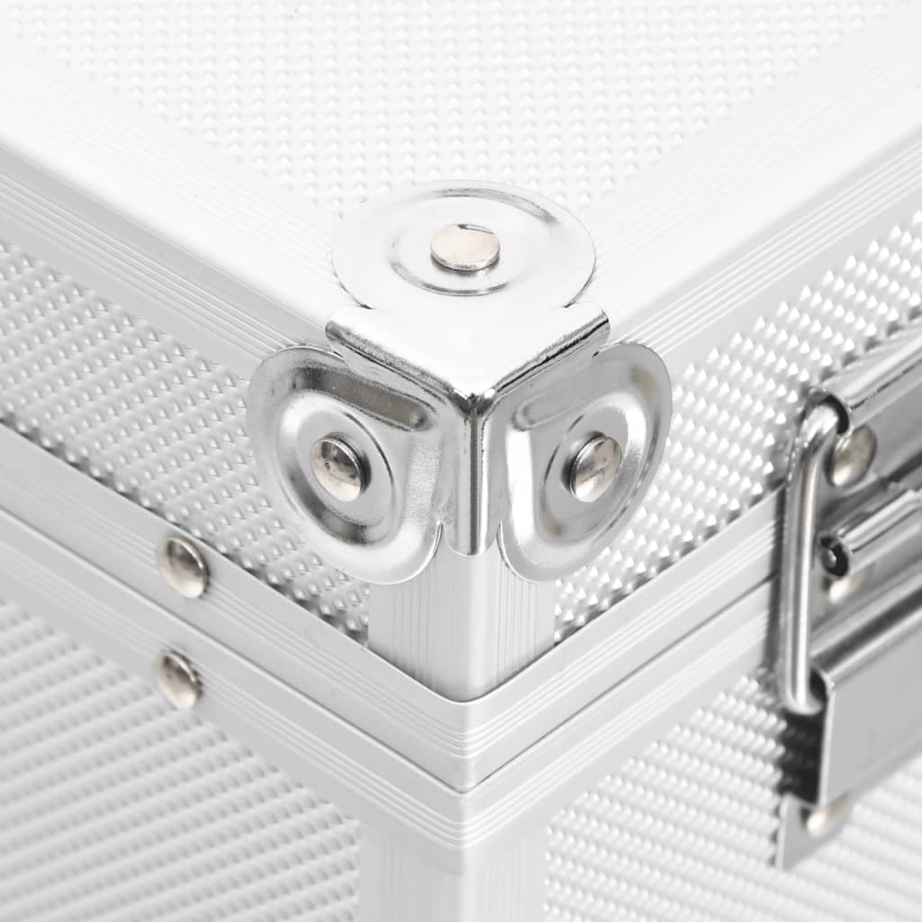 Make-Up Koffer 37X24X40 Cm Aluminium Kleurig Zilver