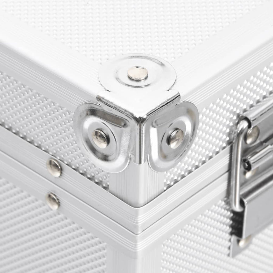 Make-Up Koffer 37X24X40 Cm Aluminium Kleurig Zilver