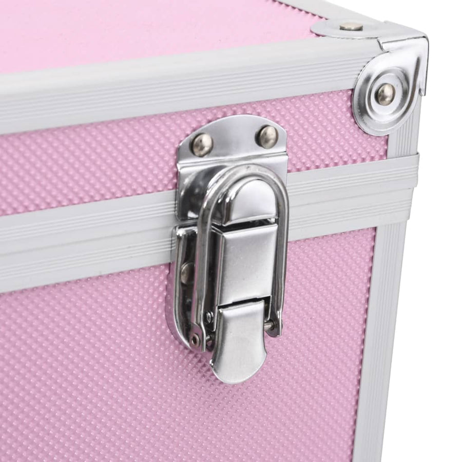 Make-Up Koffer 37X24X40 Cm Aluminium Roze