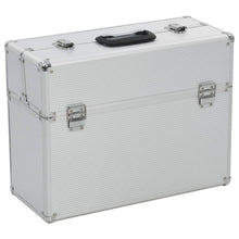 Gereedschapskoffer 47x36x20 cm aluminium zilverkleurig